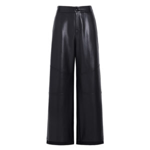 럭셔리한 퍼 트리밍 와이드 슬랙스 여성 럭셔리한 퍼 트리밍 와이드 슬랙스 여성