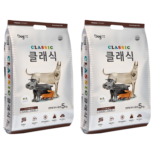 전연령 강아지 클래식 건식사료 닭 × 5kg × 2개