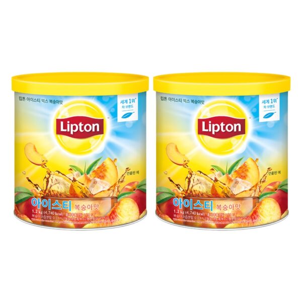 립톤 아이스티 믹스 복숭아맛 1.2kg 2개