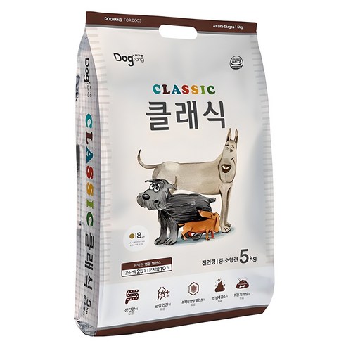 전연령 강아지 클래식 건식사료 닭 × 5kg × 2개