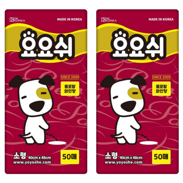 요요쉬 애견 배변패드 플로랄와인향, 소형(40, 48 cm), 50개입, 2개 이미지 2