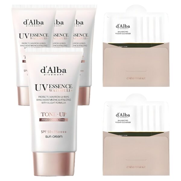 [비건뷰티] 달바 워터풀 톤업 선크림 SPF50+ PA++++ 50ml 2p + 샘플 키트 15ml 세트, 50ml, 2개 이미지 1