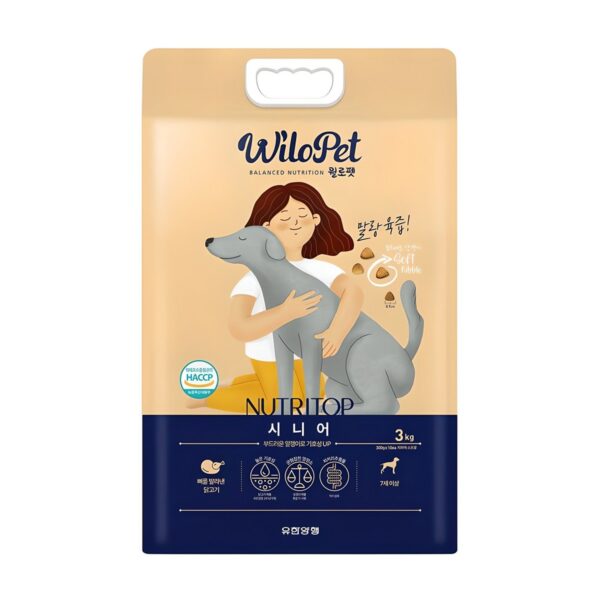 월로펫 시니어 강아지 뉴트리탑 소프트사료, 닭, 3kg, 1개 이미지 1