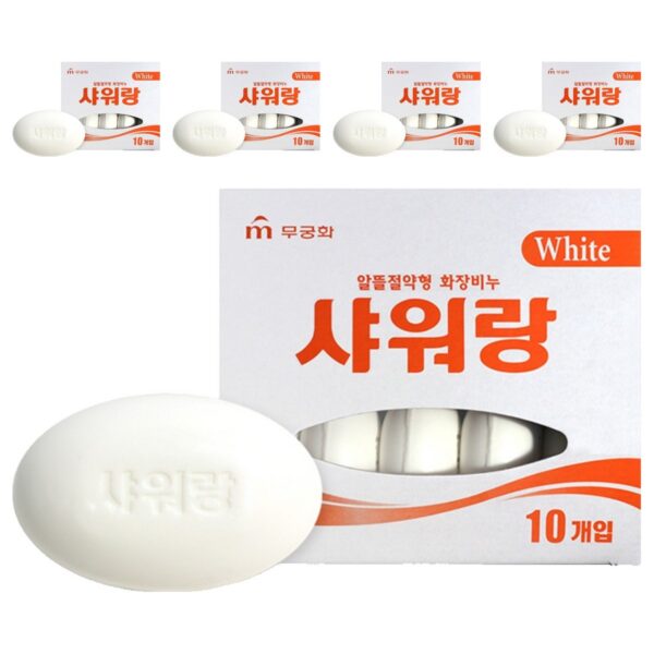 무궁화 샤워랑 화이트 화장비누, 130g, 50개입