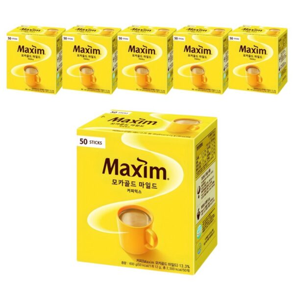 맥심 모카골드 마일드 커피믹스, 12g, 50개입, 6박스