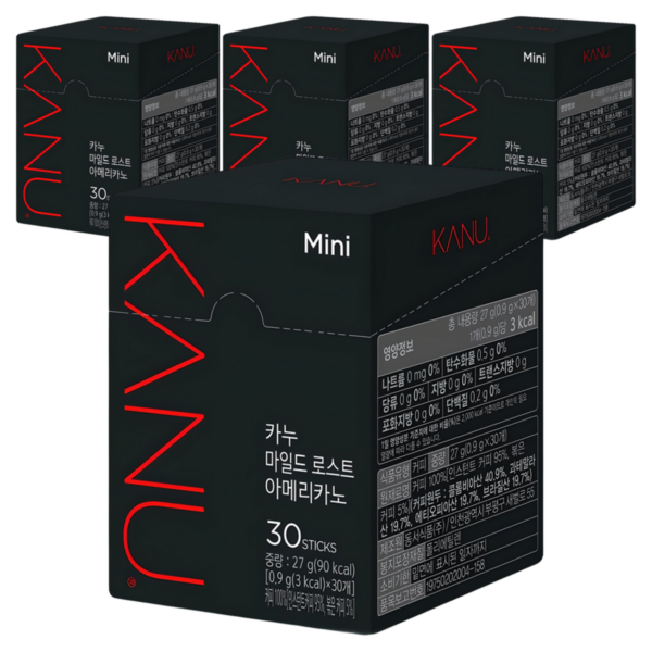 카누 마일드 미니 원두커피믹스, 900mg, 30개입, 4개