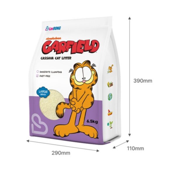 러봉 응고형 가필드 카사바 고양이 모래 퍼플 굵은입자, 6.5kg, 무향, 1개 이미지 7
