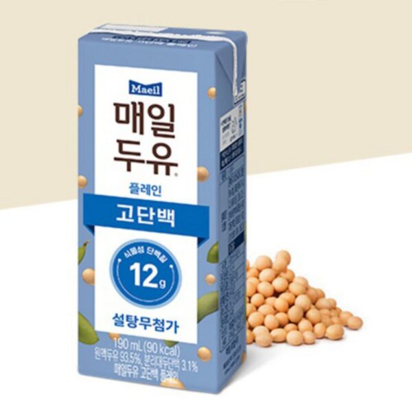 매일두유 고단백 플레인 두유, 190ml, 24개 이미지 3
