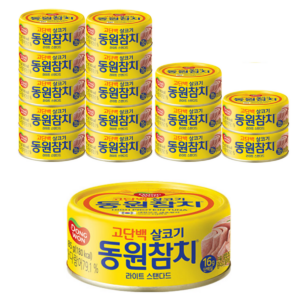 동원참치 라이트 스탠다드, 85g, 16개 이미지 1 동원참치 라이트 스탠다드, 85g, 16개 이미지 1
