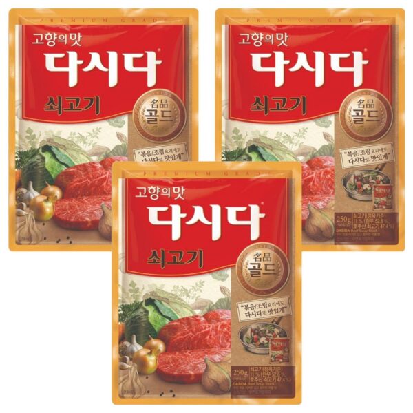 다시다 명품 골드 쇠고기, 250g, 3개 이미지 1