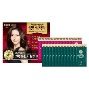 리엔 흑모비책 프로폴리스 담은 크림 염색제 새치용 12회분, 흑갈색, 1개 이미지 1 리엔 흑모비책 프로폴리스 담은 크림 염색제 새치용 12회분, 흑갈색, 1개 이미지 1
