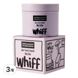 [공식몰]신상품 위프 탈취제 WHIFF 침실 방안 새집증후군 초강력 냄새 제거 퍼플 라벤더 딥, 300g, 3개 이미지 1