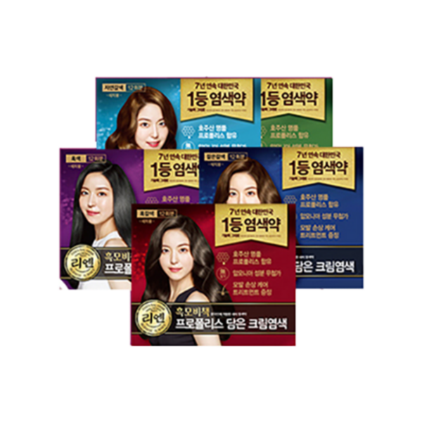 리엔 흑모비책 프로폴리스 담은 크림 염색제 새치용 12회분, 흑갈색, 1개 이미지 6