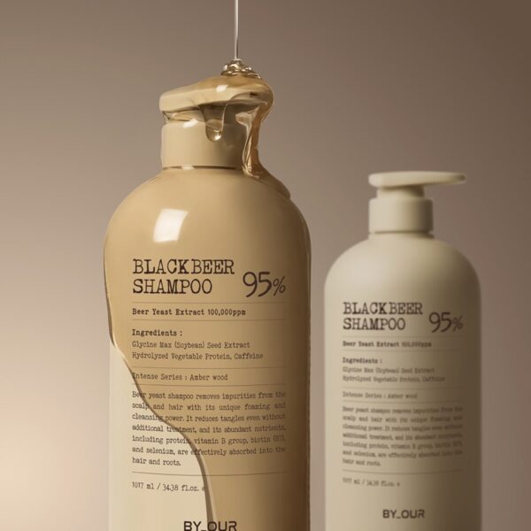 바이아우어 블랙 비어 이스트 샴푸 앰버우드향, 500ml, 5개