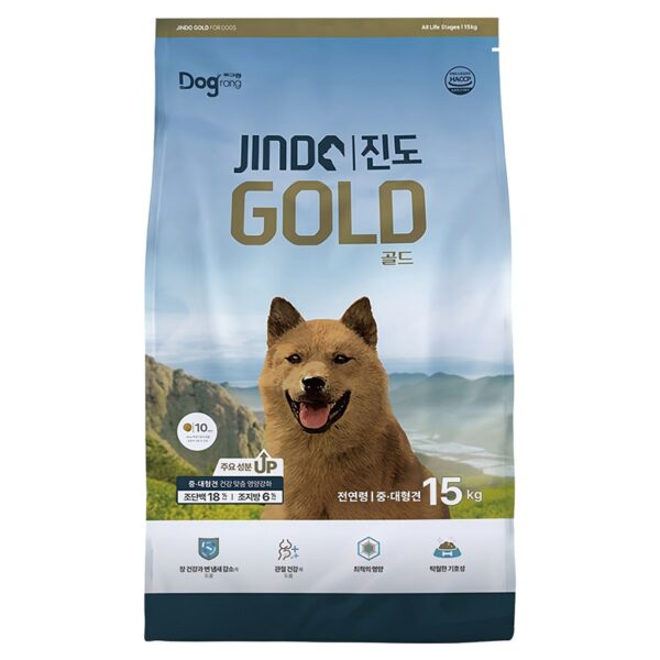 도그랑 전연령 강아지 진도 골드 건식사료, 곡물, 15kg, 2개 이미지 2