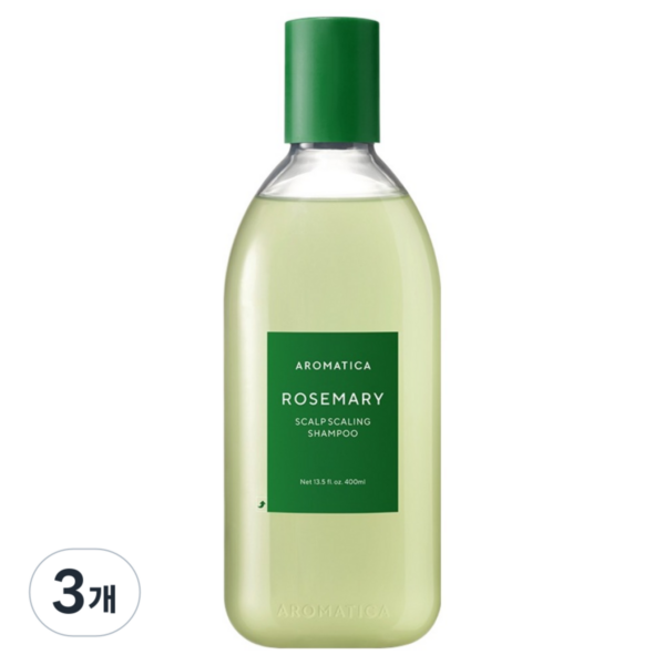 아로마티카 스칼프 스케일링 샴푸 로즈마리, 400ml, 3개