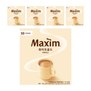 맥심 화이트골드 커피믹스, 11.7g, 50개입, 5개 이미지 1 맥심 화이트골드 커피믹스, 11.7g, 50개입, 5개 이미지 1