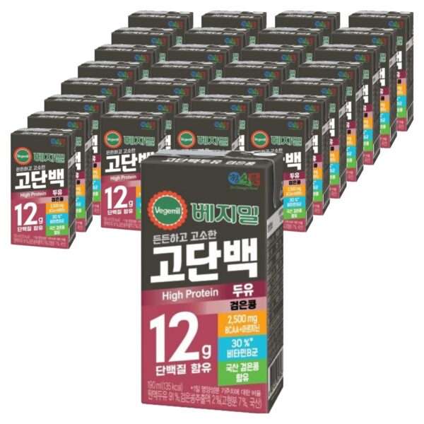 베지밀 고단백두유 검은콩, 190ml, 64개 이미지 1