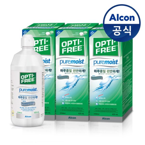 옵티프리 퓨어모이스트 420ml x3개, 420ml, 3개 이미지 1