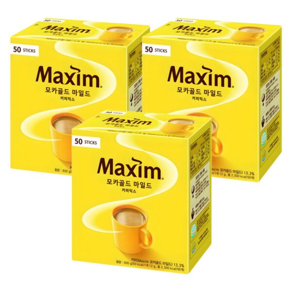 맥심 모카골드 마일드 커피믹스, 12g, 50개입, 3박스