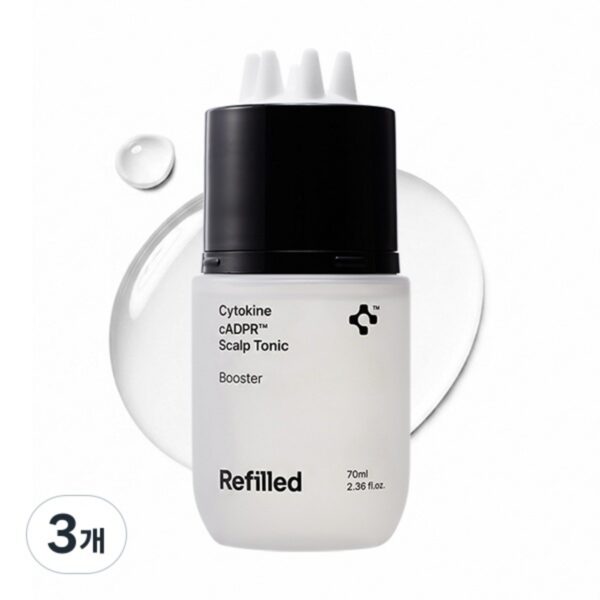리필드 사이토카인 cADPR 헤어토닉 부스터 프로 두피앰플, 70ml, 3개