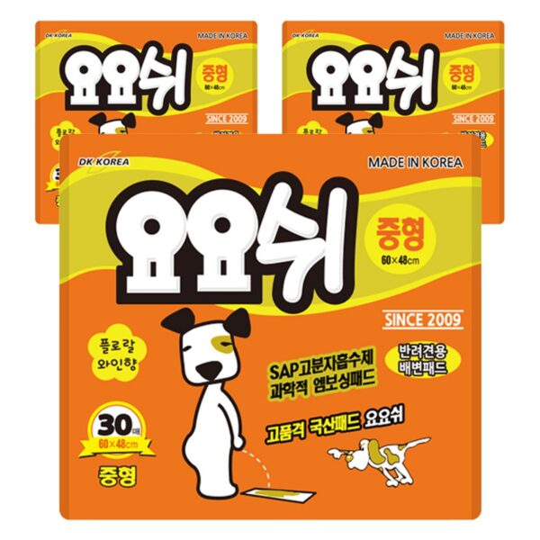 요요쉬 애견 배변패드 플로랄와인향, 중형(60, 48 cm), 30개입, 3개 이미지 1