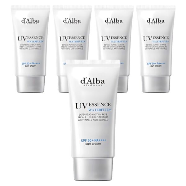 [비건뷰티] 달바 워터풀 에센스 선크림 SPF50+ PA++++, 50ml, 5개
