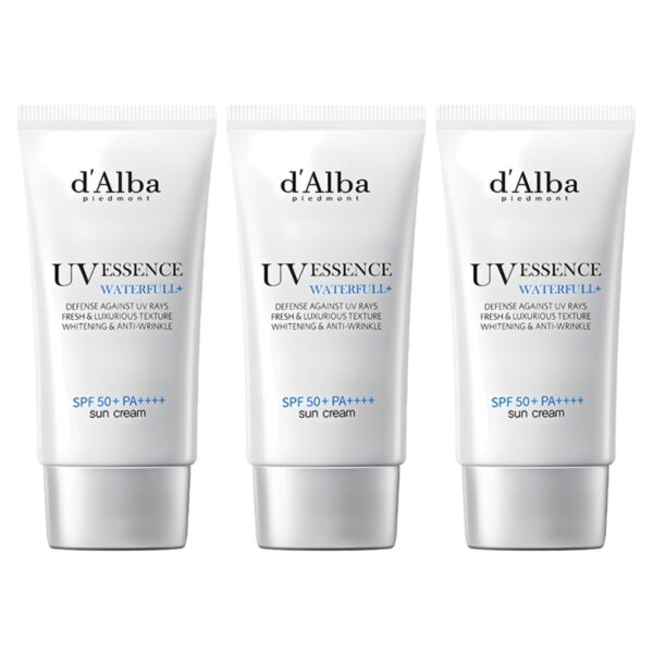 [비건뷰티] 달바 워터풀 에센스 선크림 SPF50+ PA++++, 50ml, 3개