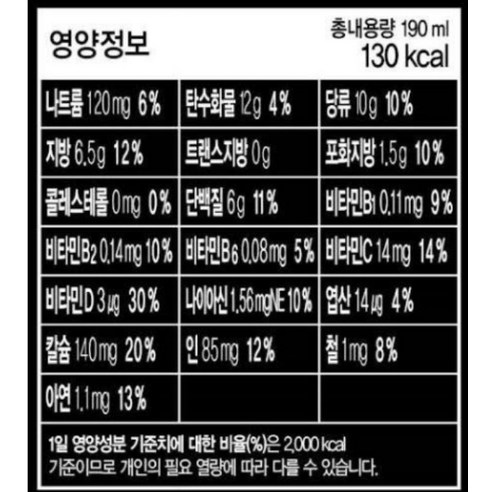 정식품 베지밀B 달콤한 검은콩 두유 이미지 2