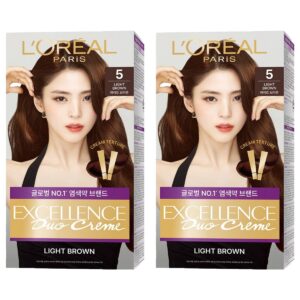 55235689302729-32ce3bb4-43ef-46b5-b441-93f16690d4ba.jpg 로레알파리 엑셀랑스 듀오크림 나눠쓰는 새치염색 염모제, 5호 라이트 브라운, 2개
