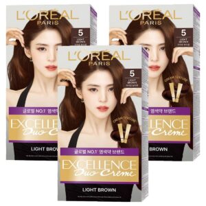 55277282716321-788c6e0d-4e99-4d2f-8c6f-036e271eed8d.jpg 로레알파리 엑셀랑스 듀오크림 염모제, 5호 라이트 브라운, 3개