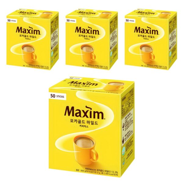맥심 모카골드 마일드 커피믹스, 12g, 50개입, 4박스