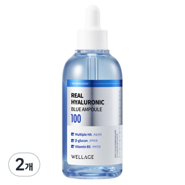웰라쥬 리얼 히알루로닉 블루 앰플, 75ml, 2개