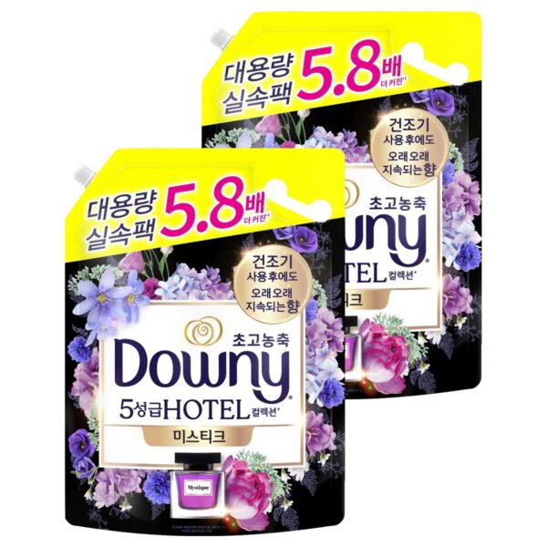 다우니 초고농축 호텔 컬렉션 섬유유연제 미스티크 리필, 4.1L, 2개 이미지 1