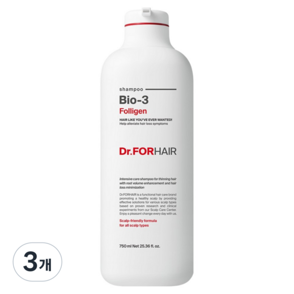 닥터포헤어 바이오3 탈모완화 샴푸, 750ml, 3개