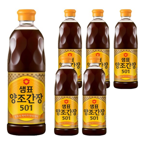샘표 양조간장 501, 860ml, 6개 이미지 1