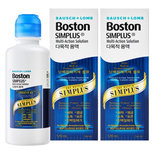보스톤 심플러스 렌즈 세정액, 120ml, 2개 이미지 1