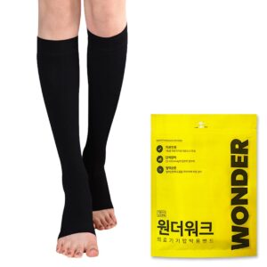 원더워크 K서포트랩 의료용 압박스타킹 블랙, M, 무릎형, 1개 이미지 1