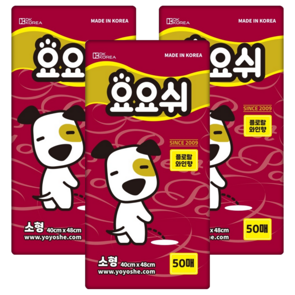 요요쉬 애견 배변패드 플로랄와인향, 소형(40, 48 cm), 50개입, 3개 이미지 2