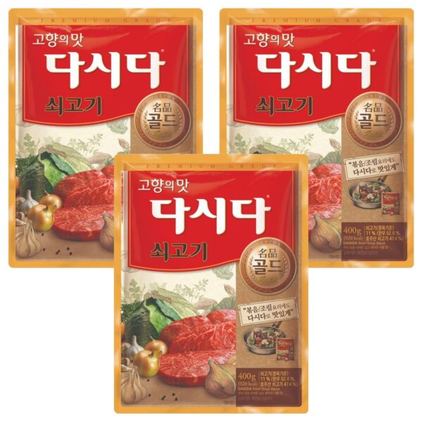 다시다 명품 골드 쇠고기, 400g, 3개 이미지 1