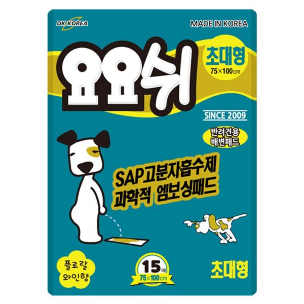 요요쉬 애견 배변패드 플로랄와인향, 초대형(75, 100 cm), 15개입, 1개 이미지 1