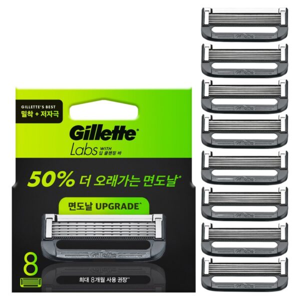 질레트랩스 딥 클렌징 바 면도날, 8개입, 1개 이미지 1