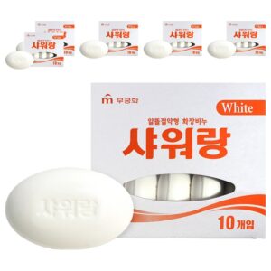 849634588189367-63049454-3984-4295-be3c-ed6760197ff8.jpg 무궁화 샤워랑 화이트 화장비누, 130g, 60개입