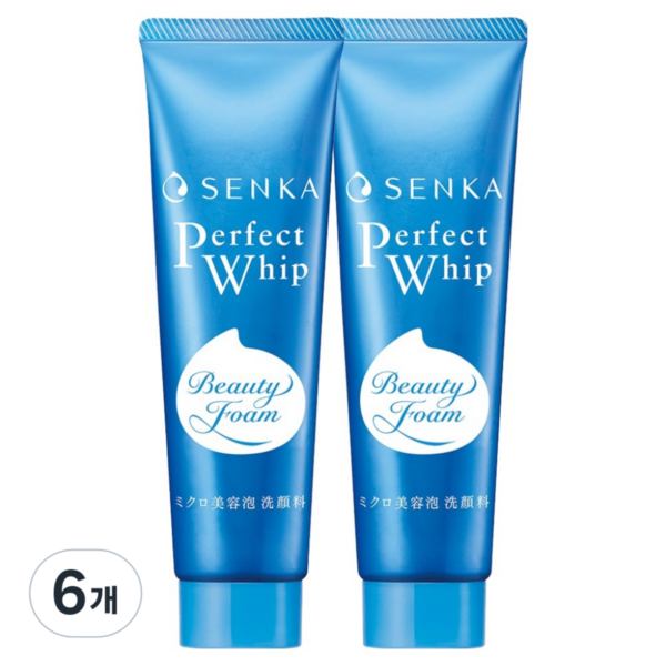 센카 퍼펙트 휩 페이셜워시 FA 클렌징 폼, 50g, 6개