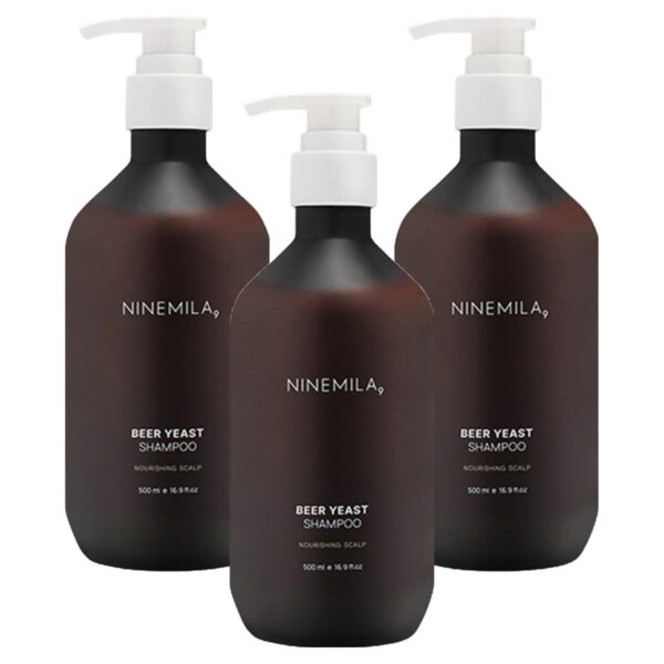 나인밀라 카밍비어 맥주효모 샴푸, 500ml, 3개 이미지 1