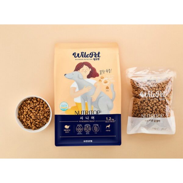 월로펫 시니어 강아지 뉴트리탑 소프트사료, 닭, 1.2kg, 3개 이미지 2