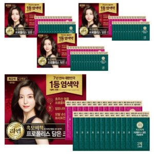 리엔 흑모비책 프로폴리스 담은 크림 염색제 새치용 12회분, 흑갈색, 4개 이미지 1 리엔 흑모비책 프로폴리스 담은 크림 염색제 새치용 12회분, 흑갈색, 4개 이미지 1