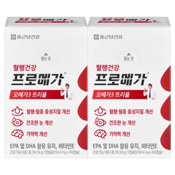 종근당건강 프로메가 오메가3 트리플, 60정, 2개 이미지 1