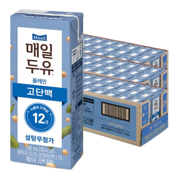 매일두유 고단백 플레인, 190ml, 72개 이미지 2