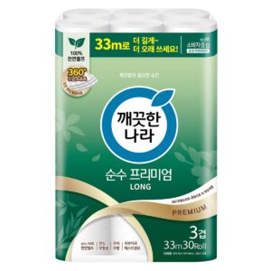 깨끗한나라 3겹 천연펄프 순수 프리미엄 화장지, 30개입, 1개 이미지 1